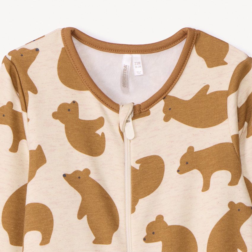 Lot de 2 dors-bien zippés motifs Ourson pour bébé garçon 