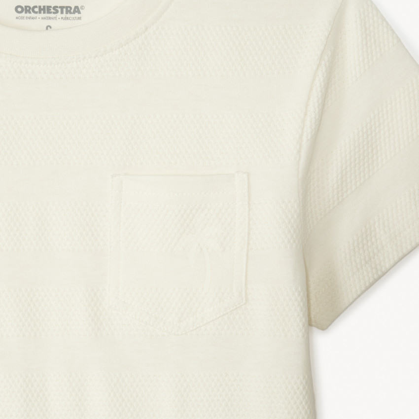 T-shirt κοντομάνικο μονόχρωμο με τσέπη αγόρι 