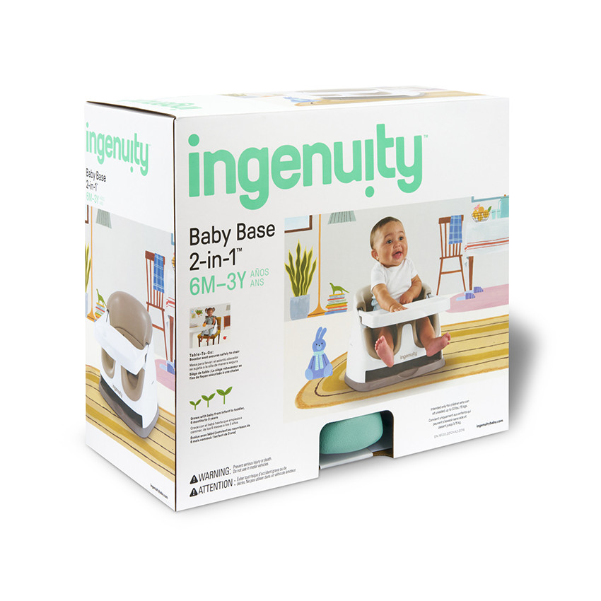 Καρεκλάκι Φαγητού Ingenuity Baby Base 2-in-1™ Seat - Slate 