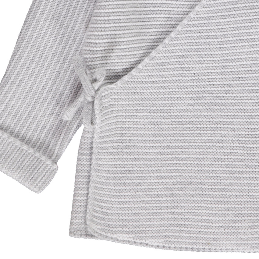 Αμάνικη μπλούζα από πλεκτό με σχέδιο point mousse και στυλ κασκόλ για μωρό 