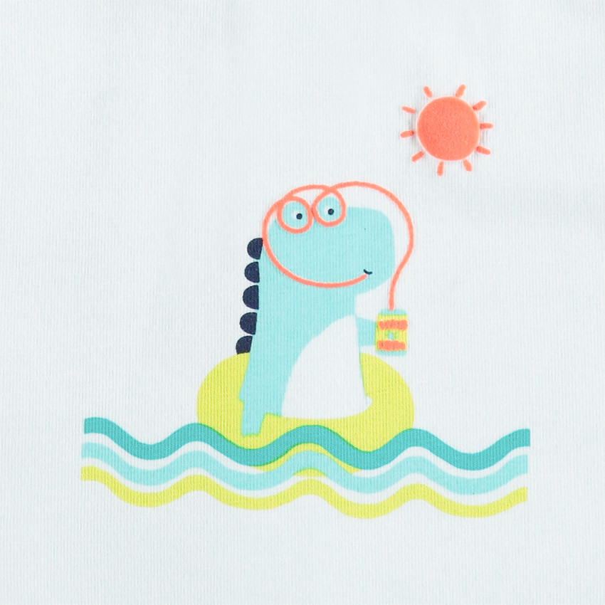 Σώμα χωρίς μανίκια 2 σε 1 για μωρό αγόρι με τύπωμα δεινοσαύρου 