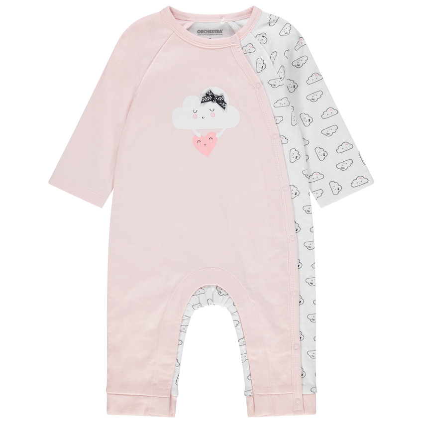 Μακρύ ολόσωμο φορμάκι από βιολογικό βαμβάκι με συννεφάκια  