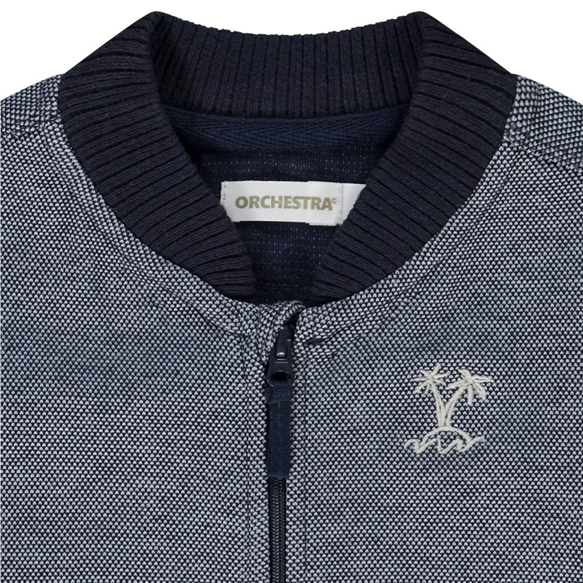 Ζακέτα με γιακά teddy από πλεκτό piquée για bebe αγόρι 