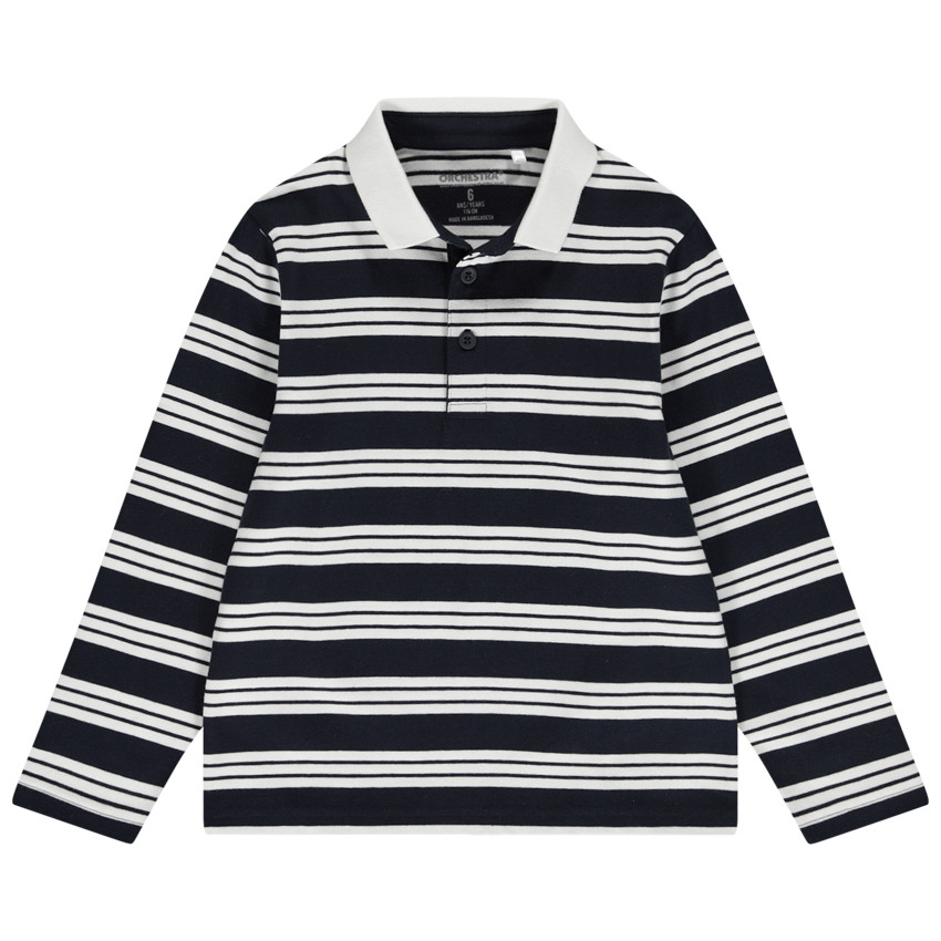 Πόλο μακρυμάνικο ριγέ για αγόρι 