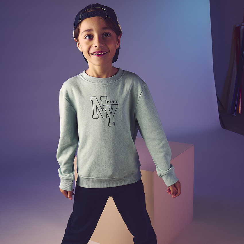 Φούτερ από molleton με σχέδιο "NY city" για αγόρι 