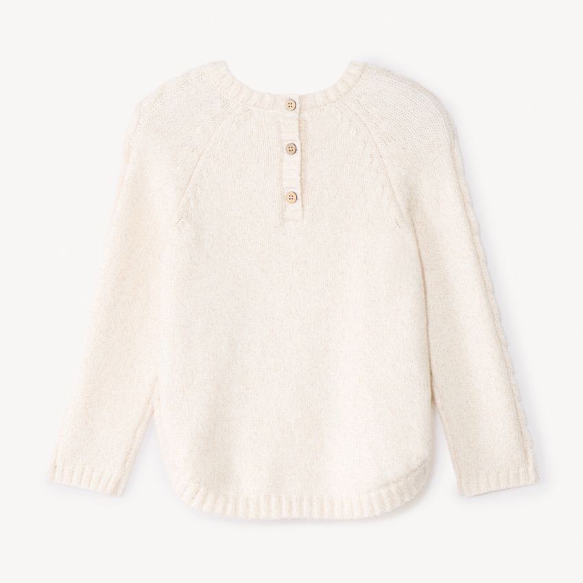 Πουλόβερ poncho από πλεκτό μονόχρωμο για bebe κορίτσι 