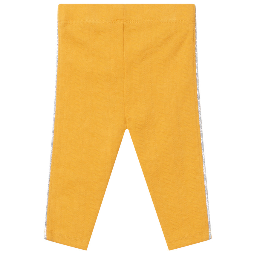 Legging en maille fantaisie à cordelette argentée 