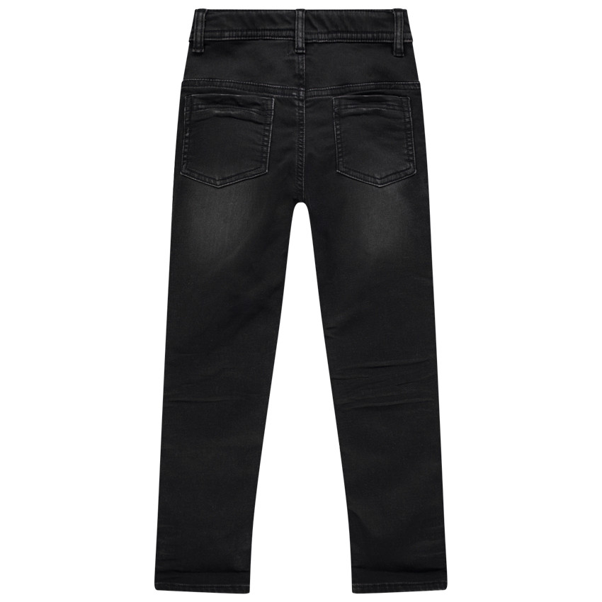 Jean ίσια γραμμή στυλ ξεβαμμένο με badges super-héros για αγόρι 