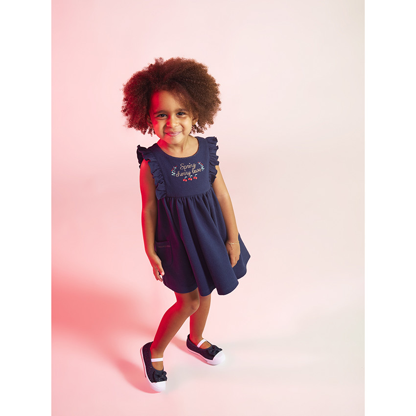 Φόρεμα αμάνικο από πλεκτό με κεντήματα για μωρό κορίτσι  Additional Φόρεμα αμάνικο από πλεκτό με κεντήματα για μωρό κορίτσι