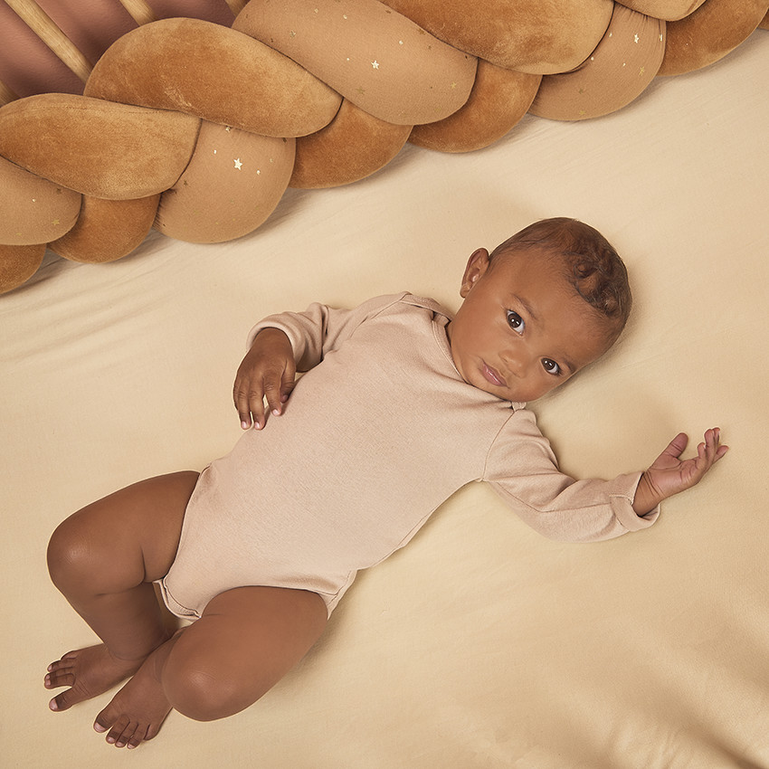 Σέτ από 5 μονόχρωμα μακρυμάνικα σώματα για μωρό 