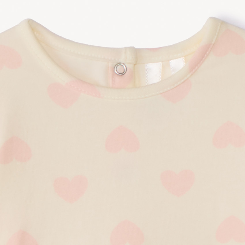 Σετ 2 τμχ. με κεντημένη σαλοπέτα για bebe κορίτσι 