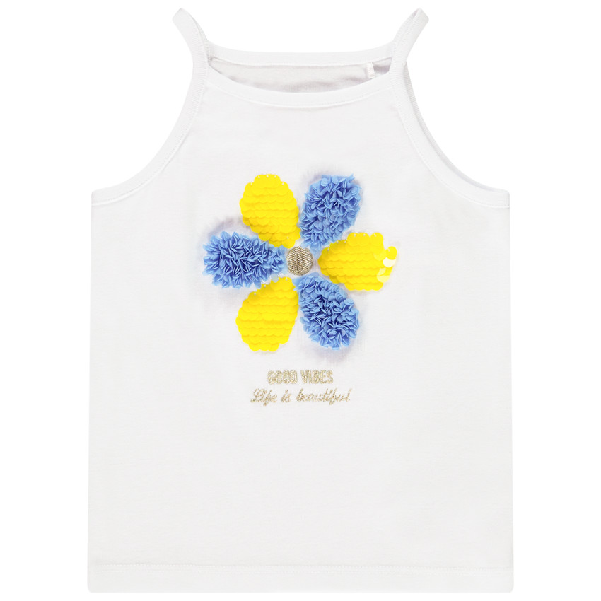 Αμάνικο μπλουζάκι φαντεζί jersey για κορίτσι  Additional Αμάνικο μπλουζάκι φαντεζί jersey για κορίτσι
