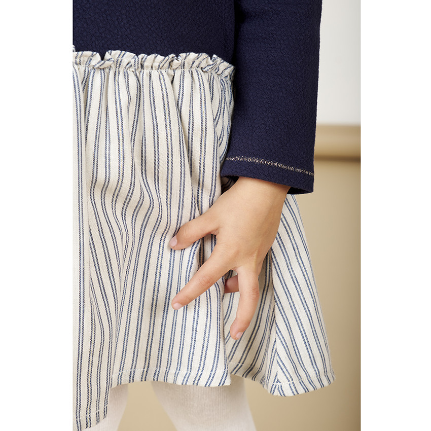 Φόρεμα μακρυμάνικο 2 σε 1 rib για bebe κορίτσι 