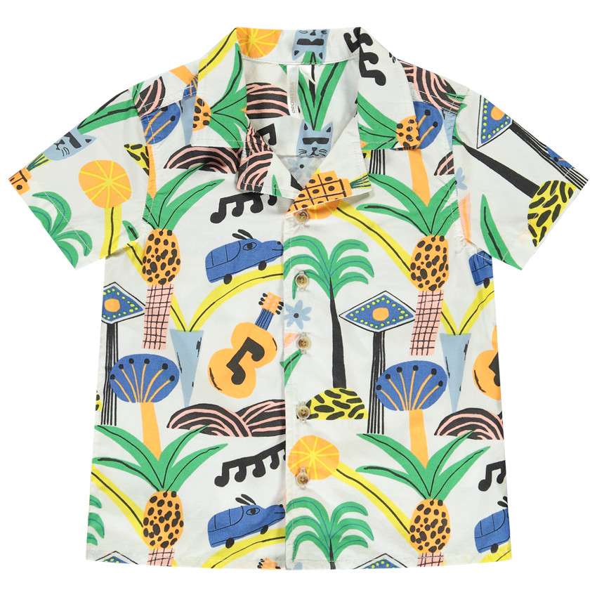 Κοντομάνικο πουκάμισο με φαντεζί σχέδιο για bebe αγόρι 