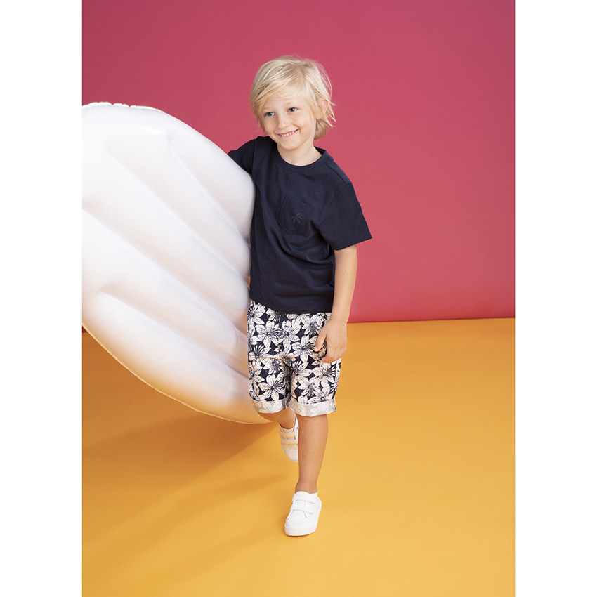 T-shirt κοντομάνικο με τσέπη και σχέδιο φοίνικα 