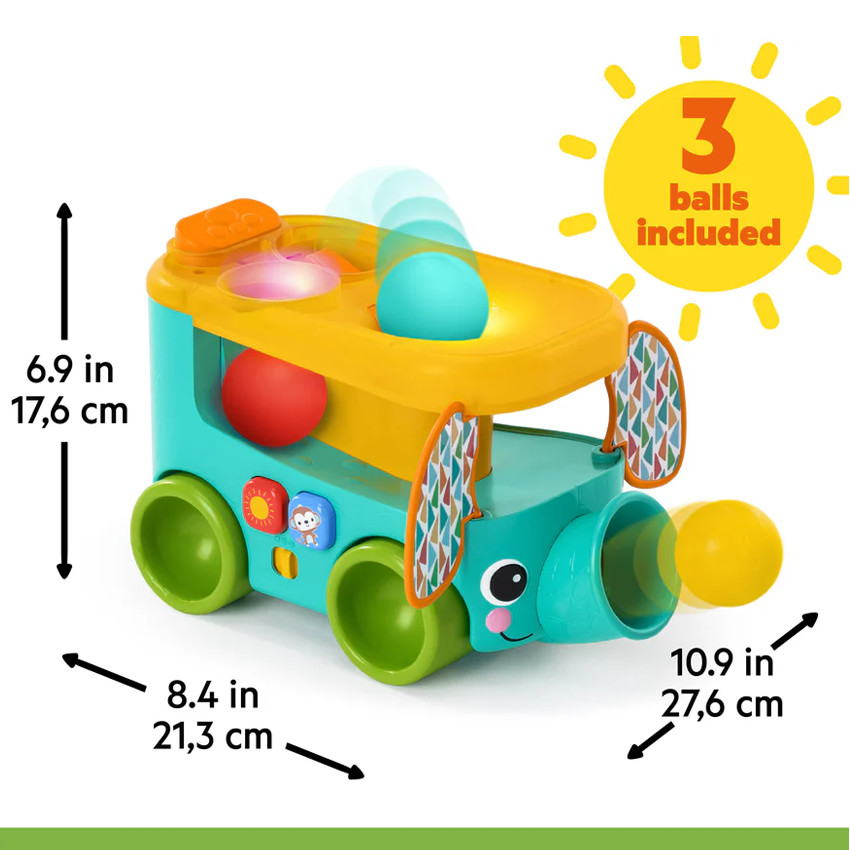 Παιχνίδι Ball Play Toy Pop&Roll Safari Bus Bright Starts Bb  