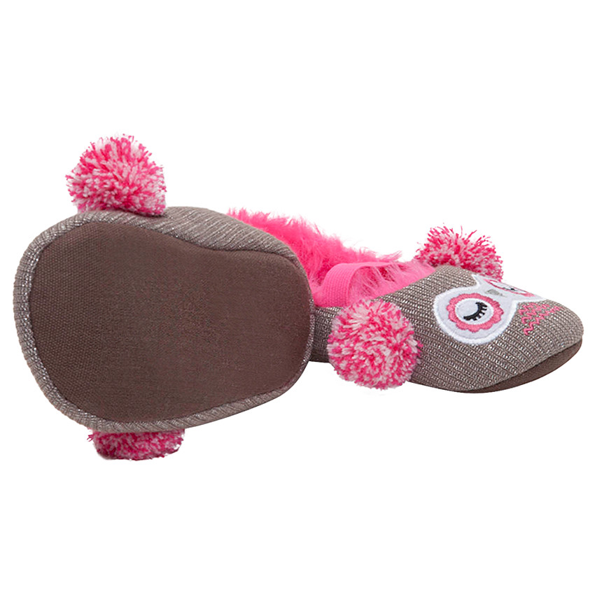 Πλεκτά χαμηλά παντοφλάκια με γυαλιστερό νήμα και ροζ συνθετική γούνα  Additional Πλεκτά χαμηλά παντοφλάκια με γυαλιστερό νήμα και ροζ συνθετική γούνα