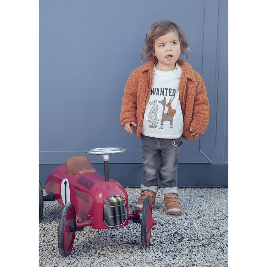 T-shirt μακρυμάνικο βαμβακερό σχέδιο ζωάκια για bebe αγόρι 