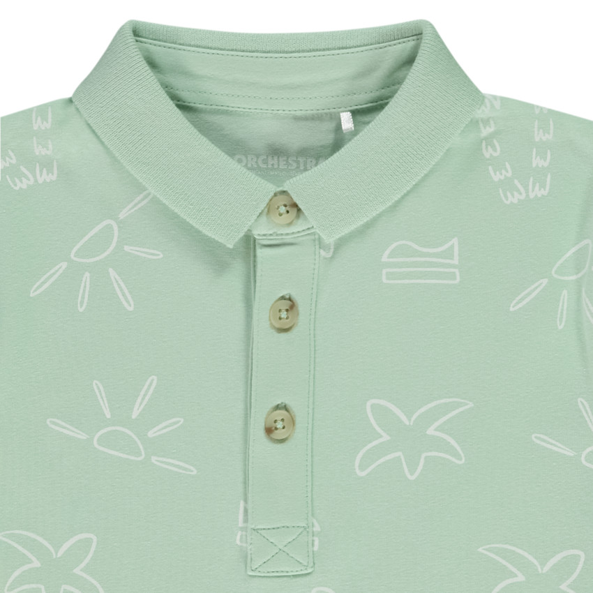 Πόλο κοντομάνικο με φαντεζί σχέδιο για αγόρι 