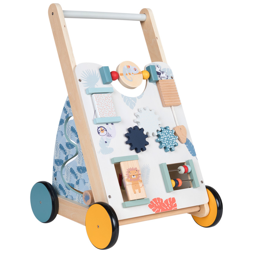 Καρότσι δραστηριοτήτων και βάδισης από ξύλο Happy Wild 