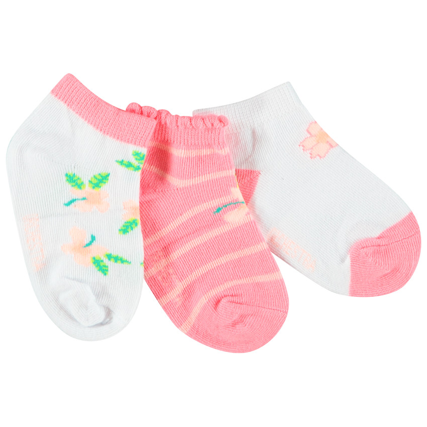 Lot de 3 paires de chaussettes courtes fantaisie pour bébé fille 