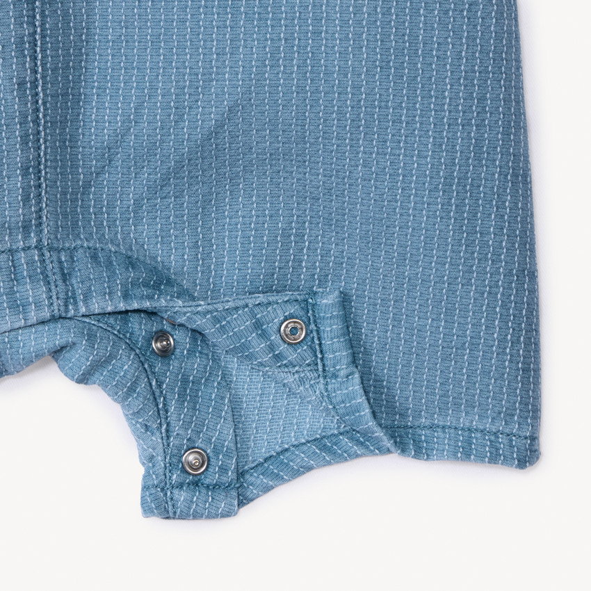 set of short-sleeved shirt and dungarees with sun pattern for baby boy 