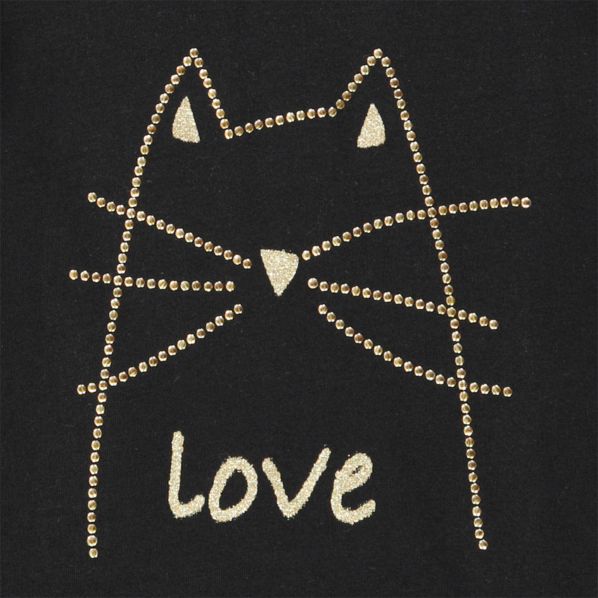 T-shirt manches longues en jersey print fantaisie pour fille Main T-shirt manches longues en jersey print fantaisie pour fille