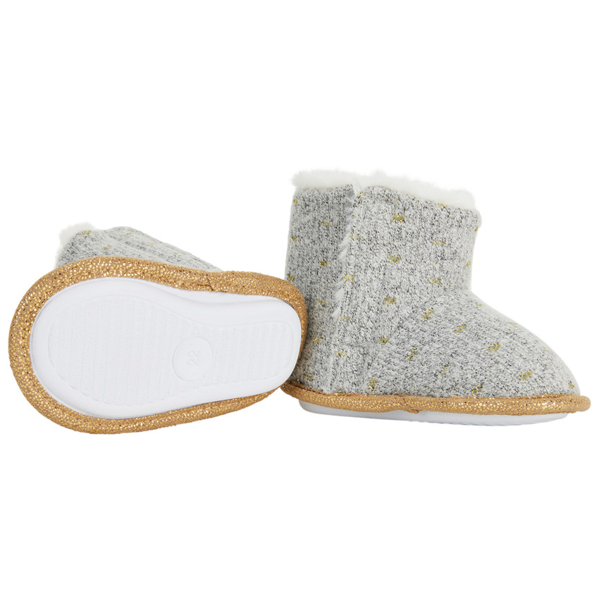 Παντοφλάκια μπότες με πομ πομ για bebe κορίτσι 