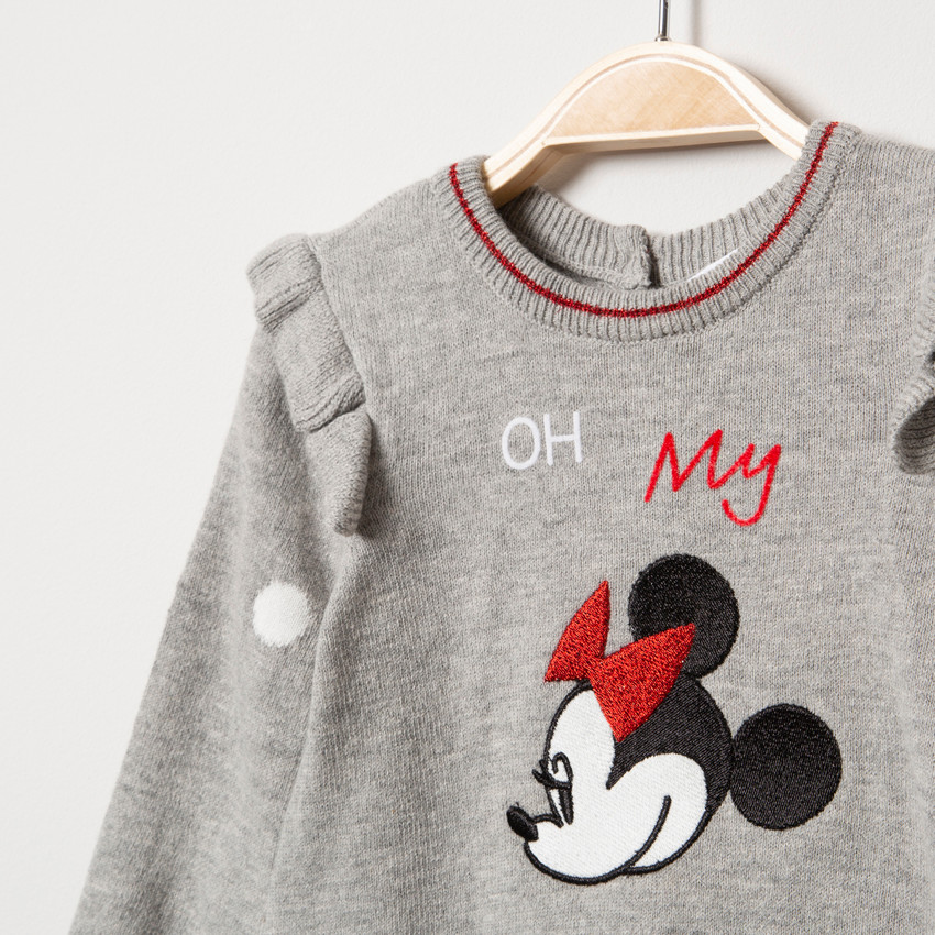 Μακρυμάνικο πλεκτό φόρεμα με κέντημα Μίνι της Disney  Additional Μακρυμάνικο πλεκτό φόρεμα με κέντημα Μίνι της Disney