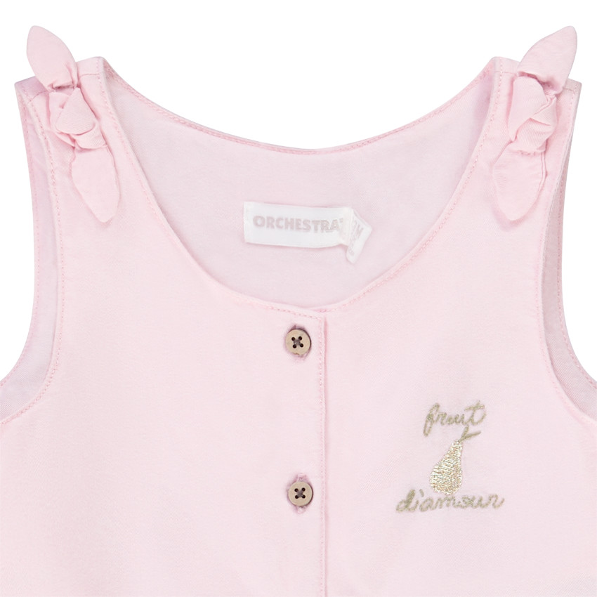 Κοντή ολόσωμη φόρμα μονόχρωμη με κέντημα για bebe κορίτσι  Additional Κοντή ολόσωμη φόρμα μονόχρωμη με κέντημα για bebe κορίτσι