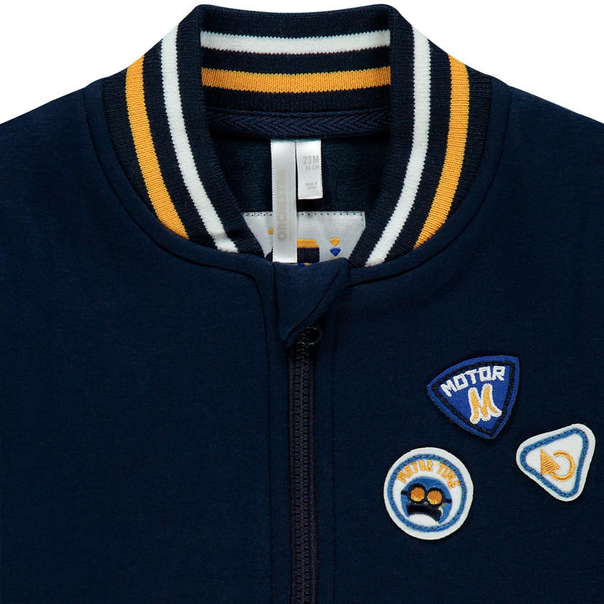 Ζακέτα molleton style teddy με Badges για bebe αγόρι 