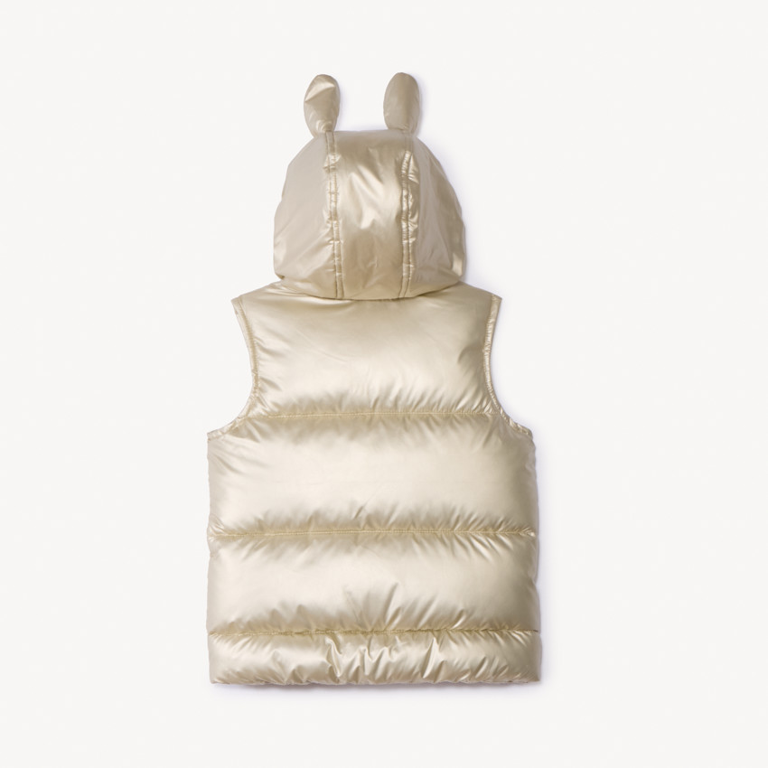 Doudoune sans manches à capuche ludique pour bébé fille 