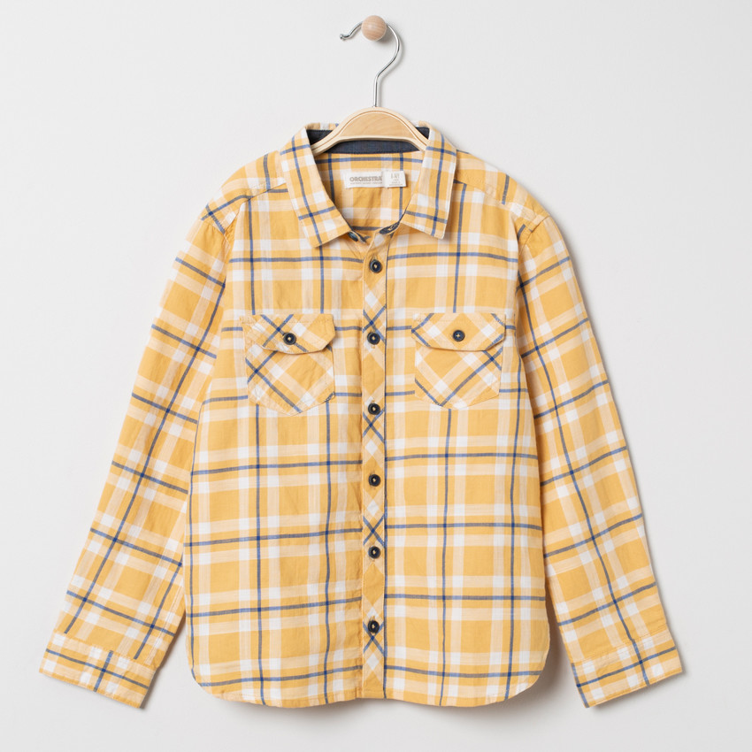 Chemise manches longues à carreaux et poches  Additional Chemise manches longues à carreaux et poches