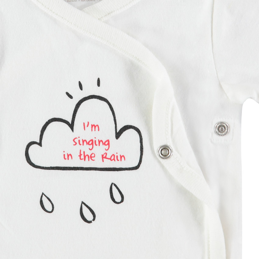 Σετ με 5 κοντομάνικα κορμάκια με διακοσμητικά μοτίβα 