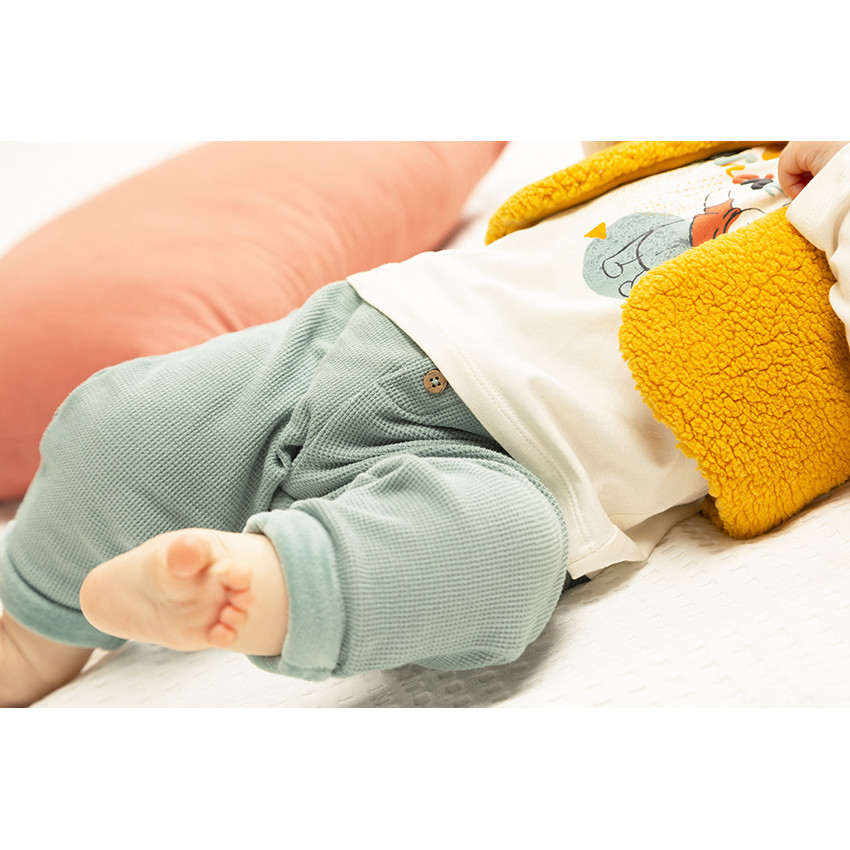 Ensemble gilet en bouclette + t-shirt Winnie l'Ourson + pantalon pour bébé garçon 