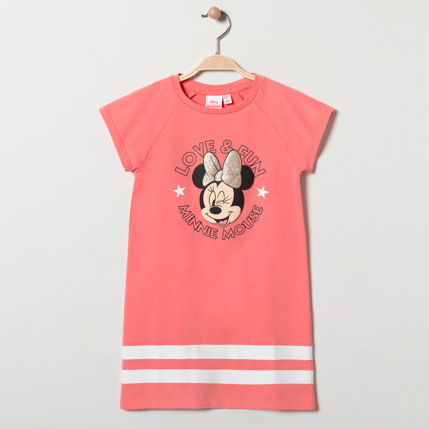 Robe en maille à manches courtes Minnie Disney 