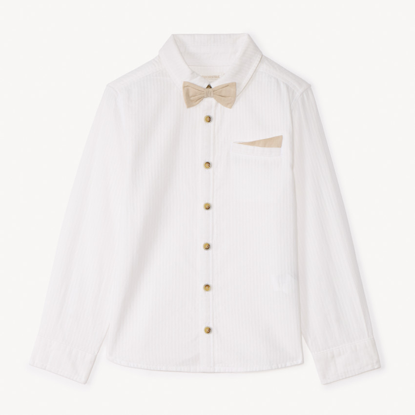 Πουκάμισο με μακρύ μανίκι + παπιγιόν για αγόρι 