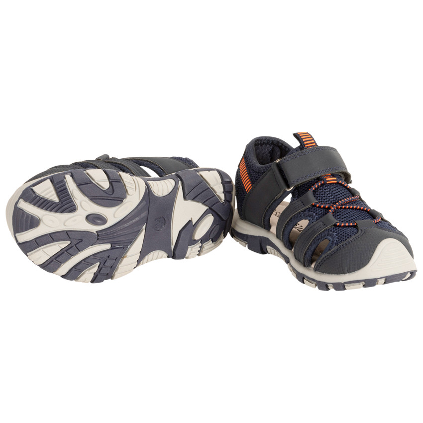 Σανδάλια με βέλκρο και δίχρωμες ελαστικές για αγόρι 