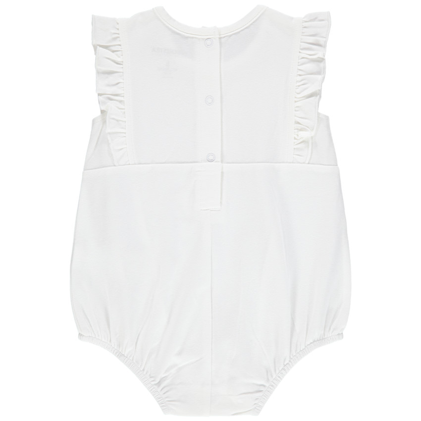 Combi με βολάν από οργανικό βαμβάκι με τυπωμένο κύκνο  