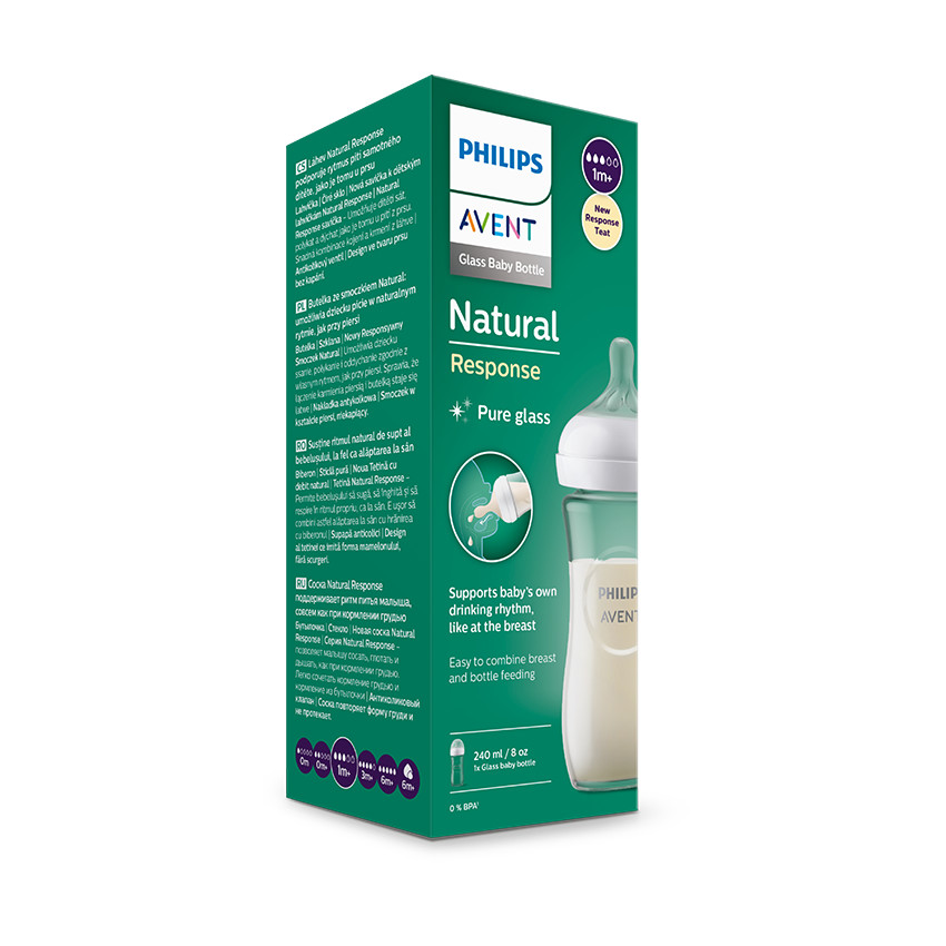 Μπιμπερό από γυαλί Natural Response 240 ml 
