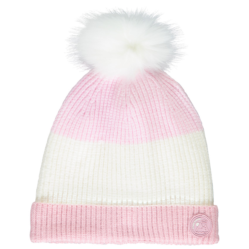 Καπέλο σκι από πλεκτό με χρωματικό μπλοκ για κορίτσι 