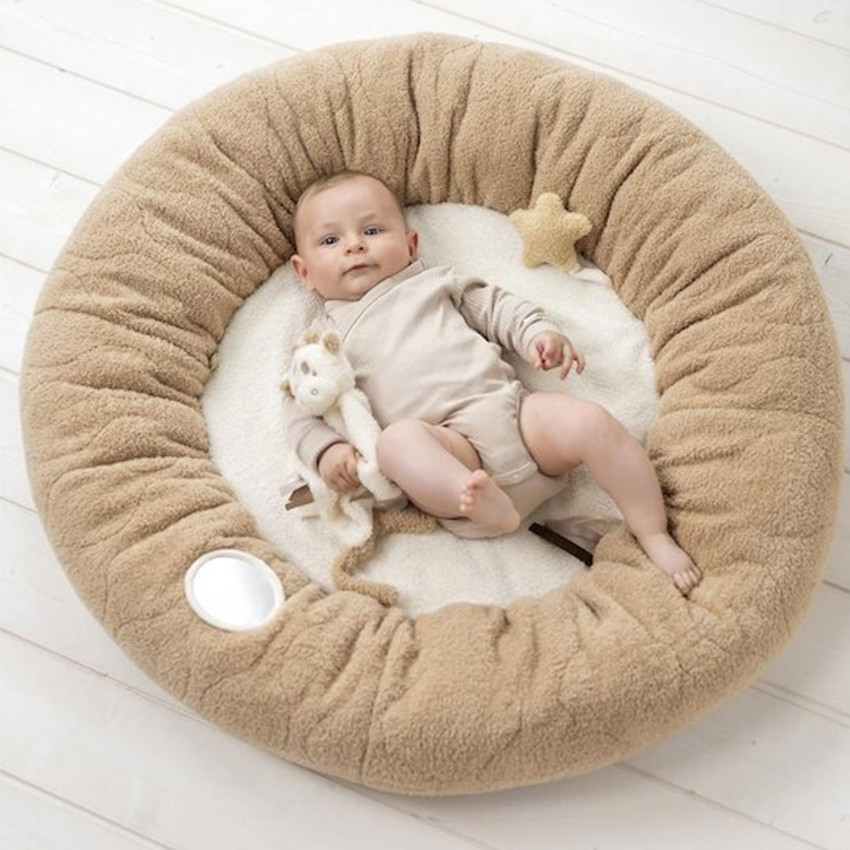 Tapis d'éveil Teddy Bouclette pouf avec arches - Beige 