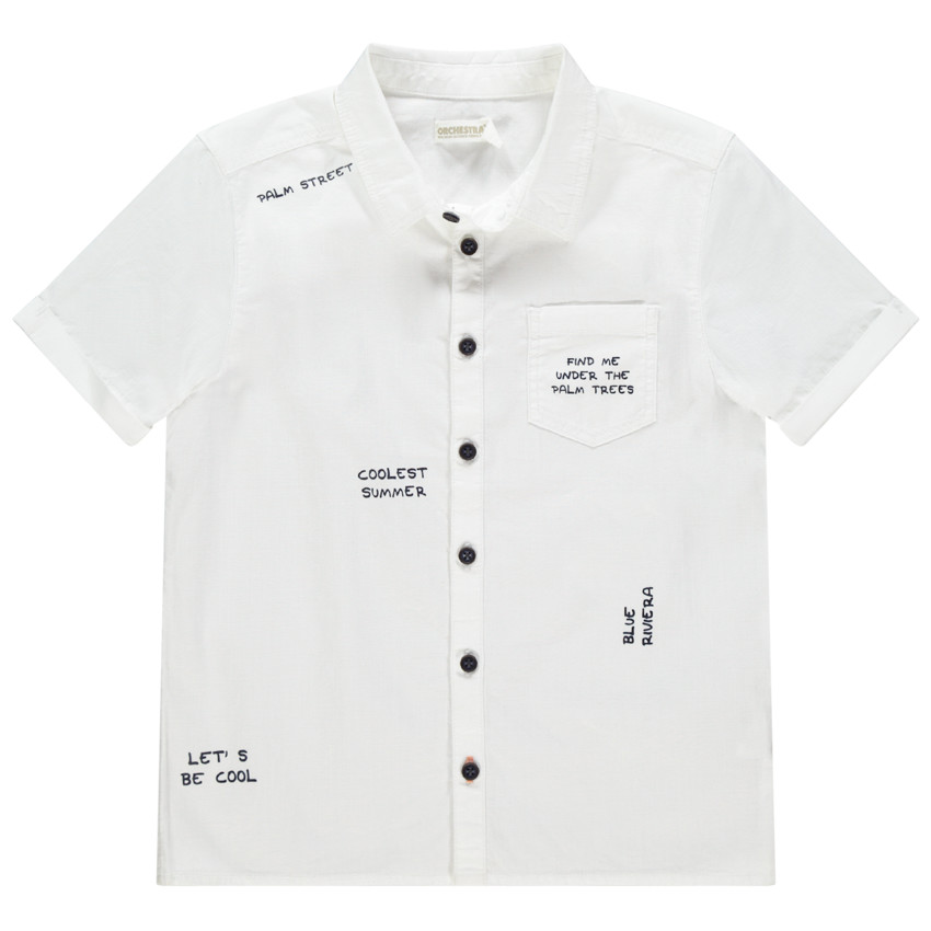 Πουκάμισο κοντομάνικο με μήνυμα σχέδια 