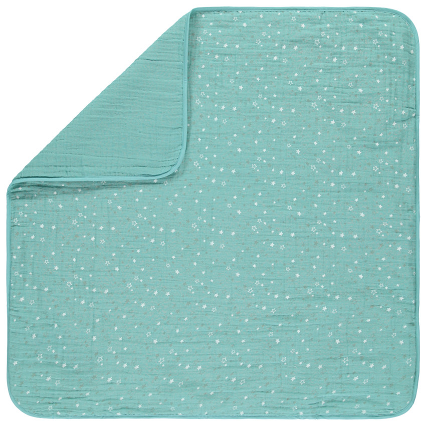 Κουβέρτα από βαμβακερή γάζα με print αστέρια 