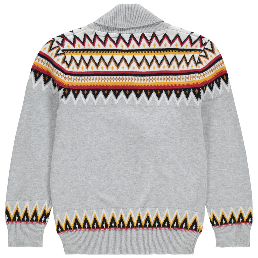 Χριστουγεννιάτικο πλεκτό πουλόβερο με ζακάρ μοτίβο 