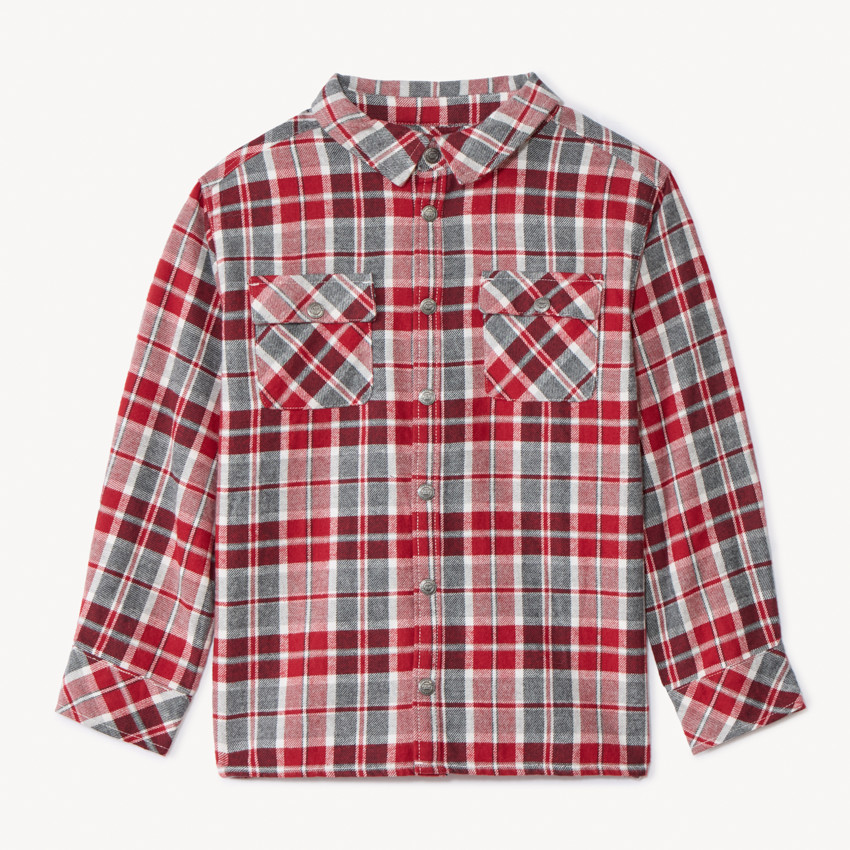 Surchemise manches longues à carreaux pour garçon 