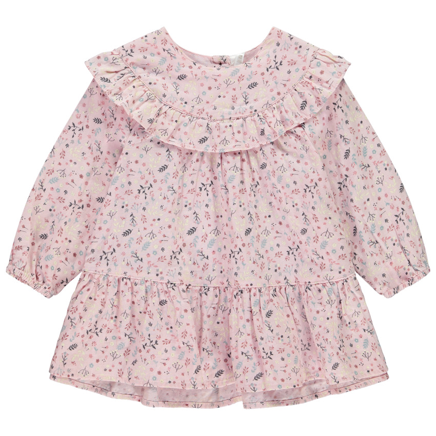 Τουνίκ μακρυμάνικη από τούλι με βολάν για μωρό κορίτσι 