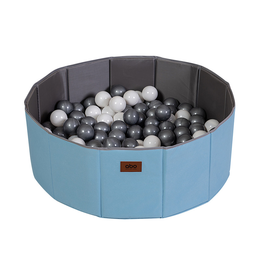 Αναδιπλούμενη πισίνα με μπαλάκια γαλάζια - γκρι 