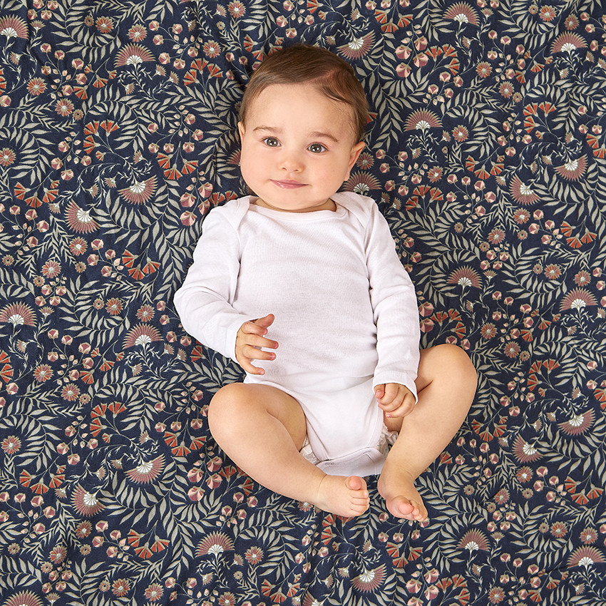 Σετ από 5 λευκά σώματα με μακριά μανίκια για μωρό 