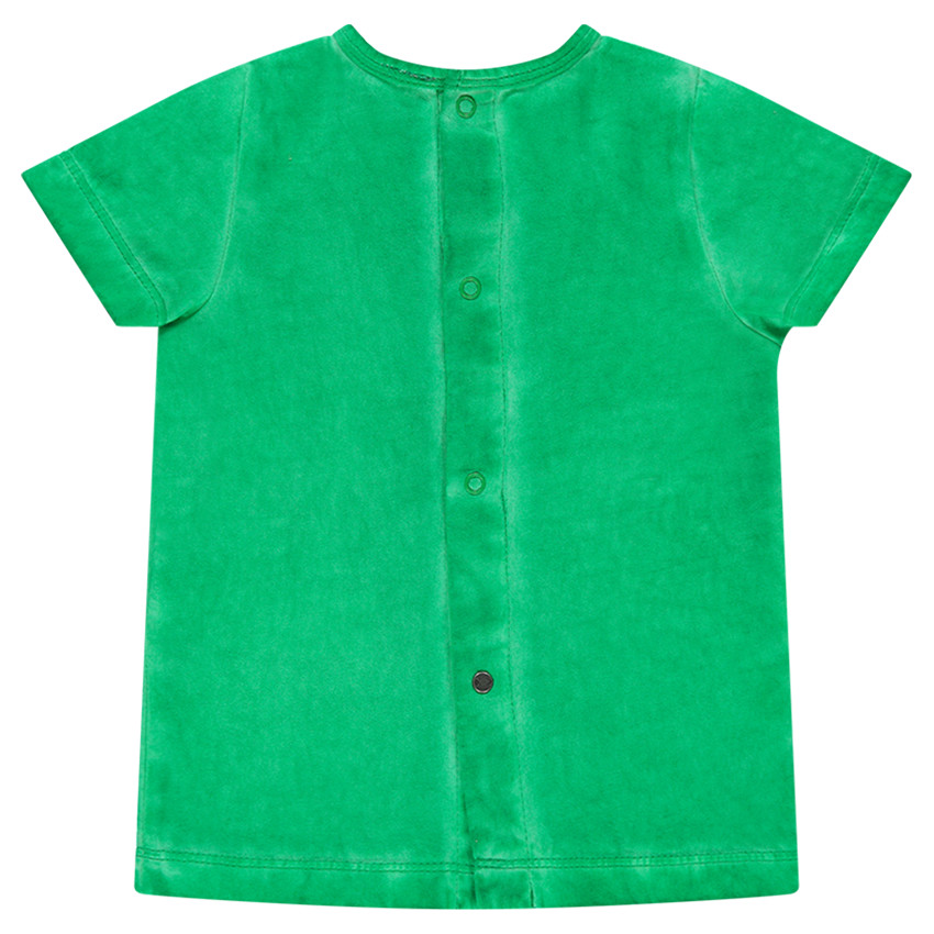 Κοντομάνικη μπλούζα νηματοβαφή με τύπωμα "Hello Rabbit" 